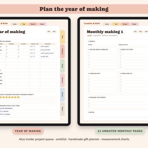 Crochet Planner Printable, Knitting Project Tracker, Yarn Stash Inventory, Row Counter, Pattern Log, Digital image 7