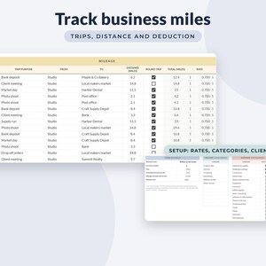 Small Business Bookkeeping Spreadsheet Google Sheets, Profit and Loss, Income Expense Tracker, Tax Estimate image 6