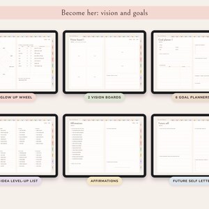 That Girl Planner Digital, Undated Daily Routine, Self Care Journal, Habit Tracker, Glow Up image 8