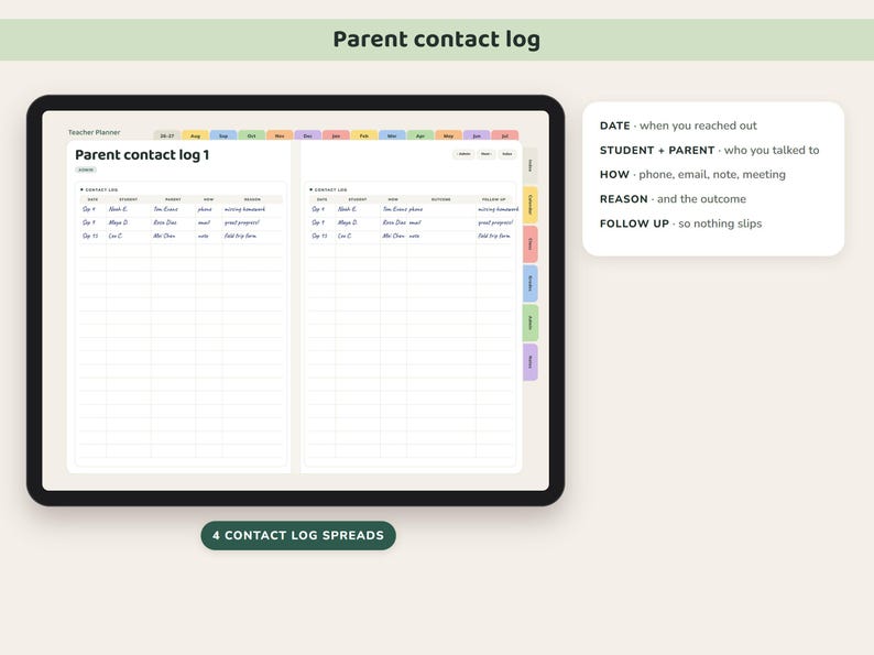 Teacher Planner 2026 2027, Dated Digital Lesson Plans, Gradebook, Seating Chart, Attendance image 6