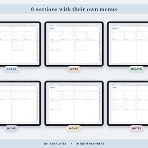Digital Planner 2027 and Undated, Hyperlinked Daily Weekly Monthly Pages, Dusty Blue Landscape Journal image 7