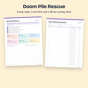 ADHD Cleaning Planner Bundle, Energy Cleaning Menus, 15 Minute Room Resets, Doom Pile Rescue image 6