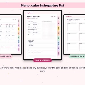 Party Planner Printable, Birthday Checklist, Guest List RSVP Tracker, Celebration Budget, Event Organizer Digital image 5