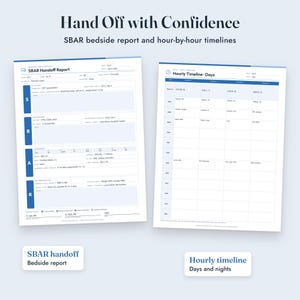Nurse Report Sheet Med Surg, Fillable Nursing Brain Sheet, SBAR Handoff, Telemetry Template imagen 6