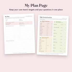 High Protein Food List Printable With Grams, Grocery List, Protein Tracker, Letter A4 imagen 8