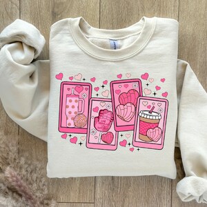 Cafecito y Chisme Valentine&#39;s Day PNG and SVG, Concha Valentine&#39;s Day Shirt Png, Candy Valentines, Valentines Png, Mexican Sublimation