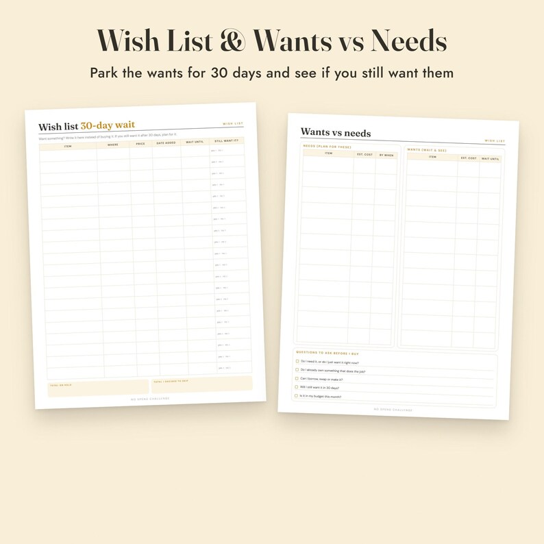 No Spend Challenge Printable, 30 Day, 52 Week, Monthly Color In Tracker, Letter A4 image 7