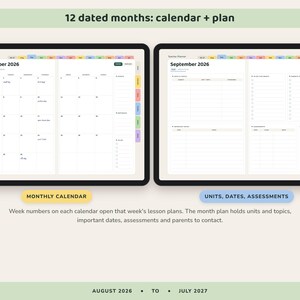 Teacher Planner 2026 2027, Dated Digital Lesson Plans, Gradebook, Seating Chart, Attendance image 3