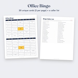 Ensemble de jeux pour fêtes de bureau : bingo, brise-glace, quiz d’équipe, récompenses professionnelles à imprimer image 4