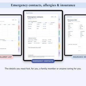 Medical Binder Printable and Digital, Health Planner, Medication Tracker, Blood Pressure Log, Symptom Journal bild 7