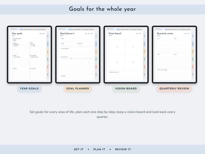 2027 Printable Planner, Monthly Weekly Calendar Pages, US Letter PDF plus Hyperlinked Digital Version image 4