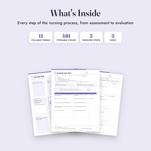 Nursing Care Plan Template, Fillable Student Care Plan, Concept Map, Nursing Diagnosis, SMART Goals Bild 2