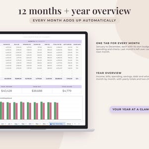 Simple Budget Spreadsheet for Google Sheets, Monthly Paycheck Planner, Biweekly Weekly Expense Tracker Template image 5