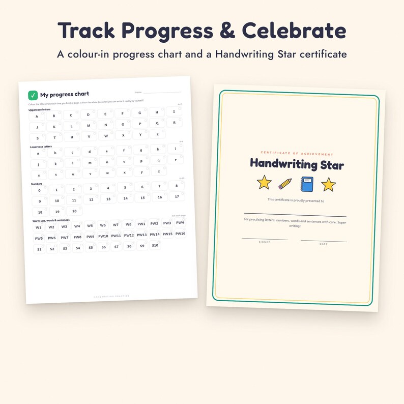 Handwriting Practice Workbook, Letter Tracing A-Z, Numbers 0-20, Preschool Kindergarten Printable image 8