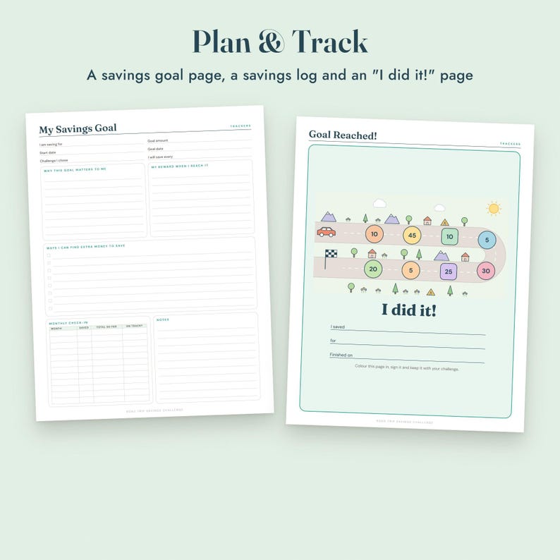 Savings Challenge Printable, Road Trip Map Color In Tracker, 500 to 10000, Letter A4 imagen 7