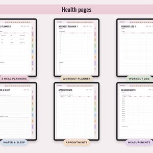 Printable Life Planner, Undated US Letter and Digital PDF, Goals, Budget, Health, Home Pages image 6