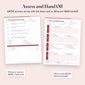 ER Nurse Report Sheet, Fillable Emergency Nurse Brain Sheet, Triage Notes, SBAR, Tracking Board image 7