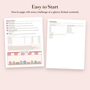 Savings Challenge Printable, Bake Shop Color In Tracker, 500 to 10000, Letter A4 image 8