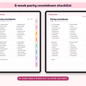 Party Planner Printable, Birthday Checklist, Guest List RSVP Tracker, Celebration Budget, Event Organizer Digital image 4