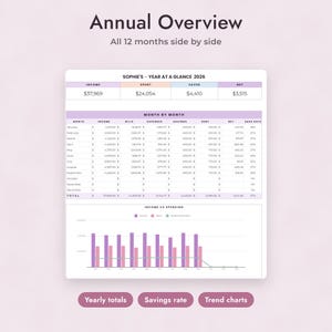 Annual Budget Spreadsheet Google Sheets, Finance Dashboard, Monthly Budget Planner, Bill Calendar, Sinking Funds, Net Worth Tracker image 5