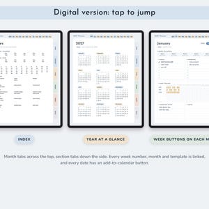 2027 Printable Planner, Monthly Weekly Calendar Pages, US Letter PDF plus Hyperlinked Digital Version image 8