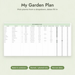 Seed Starting Calculator Google Sheets, Vegetable Garden Planner, Planting Calendar by Frost Date Bild 6
