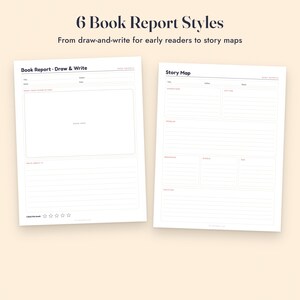 Reading Log for Kids Printable, Book Report Template, Bingo Challenge, 100 Book Tracker image 7