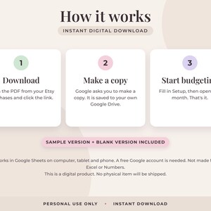 Simple Budget Spreadsheet for Google Sheets, Monthly Paycheck Planner, Biweekly Weekly Expense Tracker Template image 8