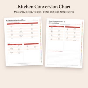 Recipe Book Template Printable, Family Cookbook, 4x6 Recipe Cards, Kitchen Binder Pages image 8