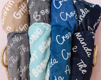 Gepersonaliseerde babydeken – fluwelen naamdeken voor knuffels en cadeaus