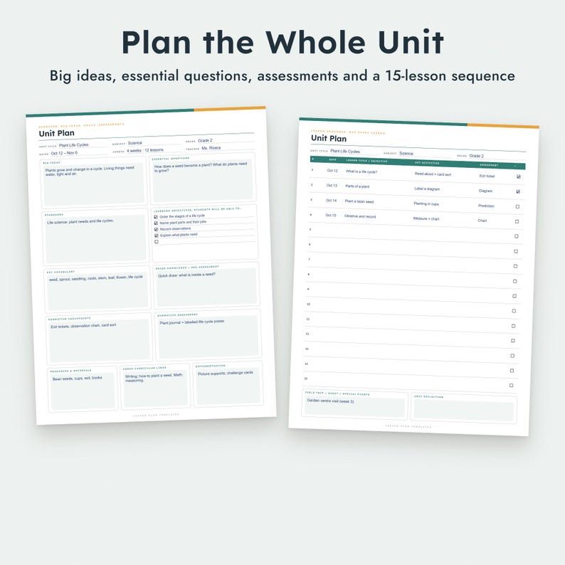 Invulbaar lesplansjabloon (PDF), dag- en weekplanningen, printbare docentenplanner, A4-formaat. afbeelding 6