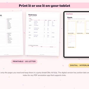 Party Planner Printable, Birthday Checklist, Guest List RSVP Tracker, Celebration Budget, Event Organizer Digital image 9