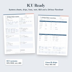Nurse Report Sheet Bundle, 38 Fillable Forms, Med Surg, ICU, ER Style, New Grad image 6