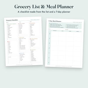 Diabetes Food List Printable, Diabetic Grocery List, Meal Planner, Plate Guide, Letter A4 imagem 7