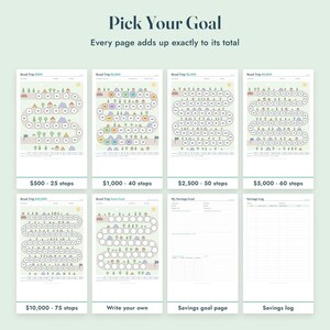 Savings Challenge Printable, Road Trip Map Color In Tracker, 500 to 10000, Letter A4 imagen 3