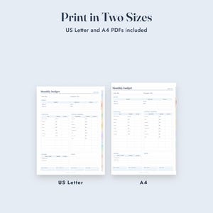 Budget Planner Printable, Bi-Weekly Paycheck Planner, Expense Tracker, Savings Tracker, Bill Calendar, Letter A4 image 9