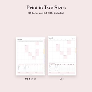Bill Tracker Printable, Monthly Payment Calendar, Annual Checklist, Autopay Log, Due Dates, Letter A4 image 9