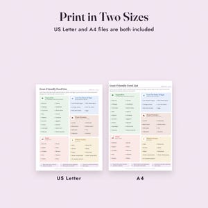 Gout Food List Printable, Low Purine Diet Chart, Grocery List, Flare Log, Letter A4 image 9