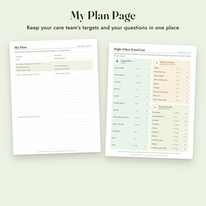 High Fiber Food List Printable With Grams, Grocery List, Fiber Tracker, Letter A4 image 8