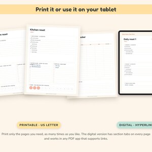 ADHD Cleaning Planner Printable and Digital, 15 Minute Home Reset Checklist, Declutter Challenge image 7