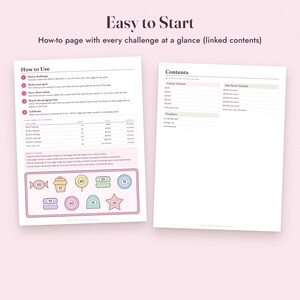 Savings Challenge Printable, Sweet Shop Candy Color In Tracker, 500 to 10000, Letter A4 image 8