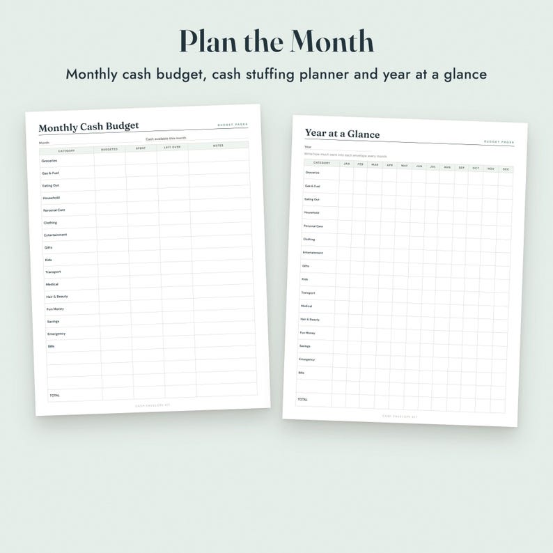 Cash Envelope Printable Kit, Fold and Glue Envelopes, A6 Budget Binder Inserts, Sinking Funds image 8