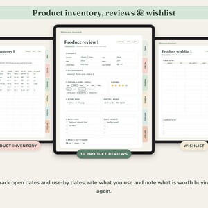 Skincare Journal Printable, Self Care Planner, Routine Tracker, Skin Diary, Product Inventory, Digital Undated image 4