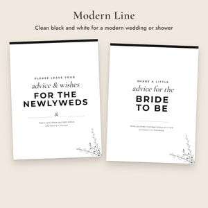 Wedding Advice Cards Printable, Newlywed and Bride to Be Cards, Signs, 5 Designs image 6