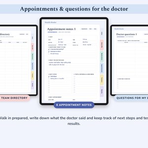 Medical Binder Printable and Digital, Health Planner, Medication Tracker, Blood Pressure Log, Symptom Journal bild 4