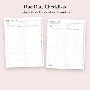 Bill Tracker Printable, Monthly Payment Calendar, Annual Checklist, Autopay Log, Due Dates, Letter A4 image 6