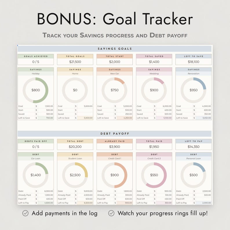 Paycheck Budget Spreadsheet Google Sheets, Neutral Biweekly Planner, Bills Due Before Payday bild 7