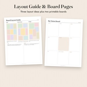 Vision Board Kit Printable, 330 Words and Affirmations, Goal Setting Worksheets image 9