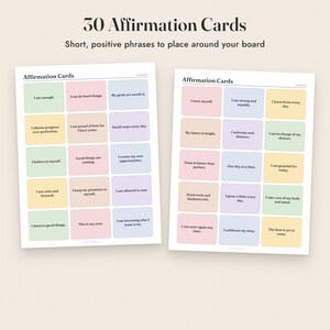 Vision Board Kit Printable, 330 Words and Affirmations, Goal Setting Worksheets image 6