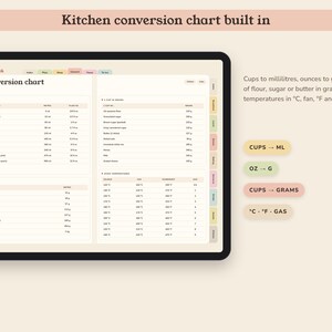Digital Recipe Book, Hyperlinked Cookbook Template with 84 Cards, Meal Planner and Grocery List image 6